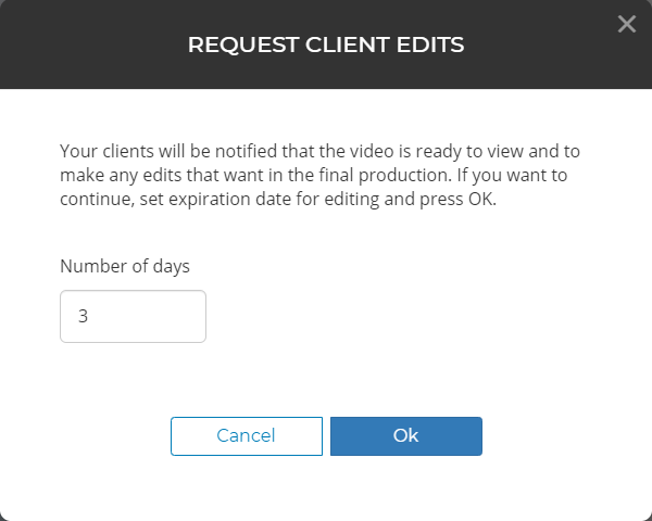Request client edits screenshot